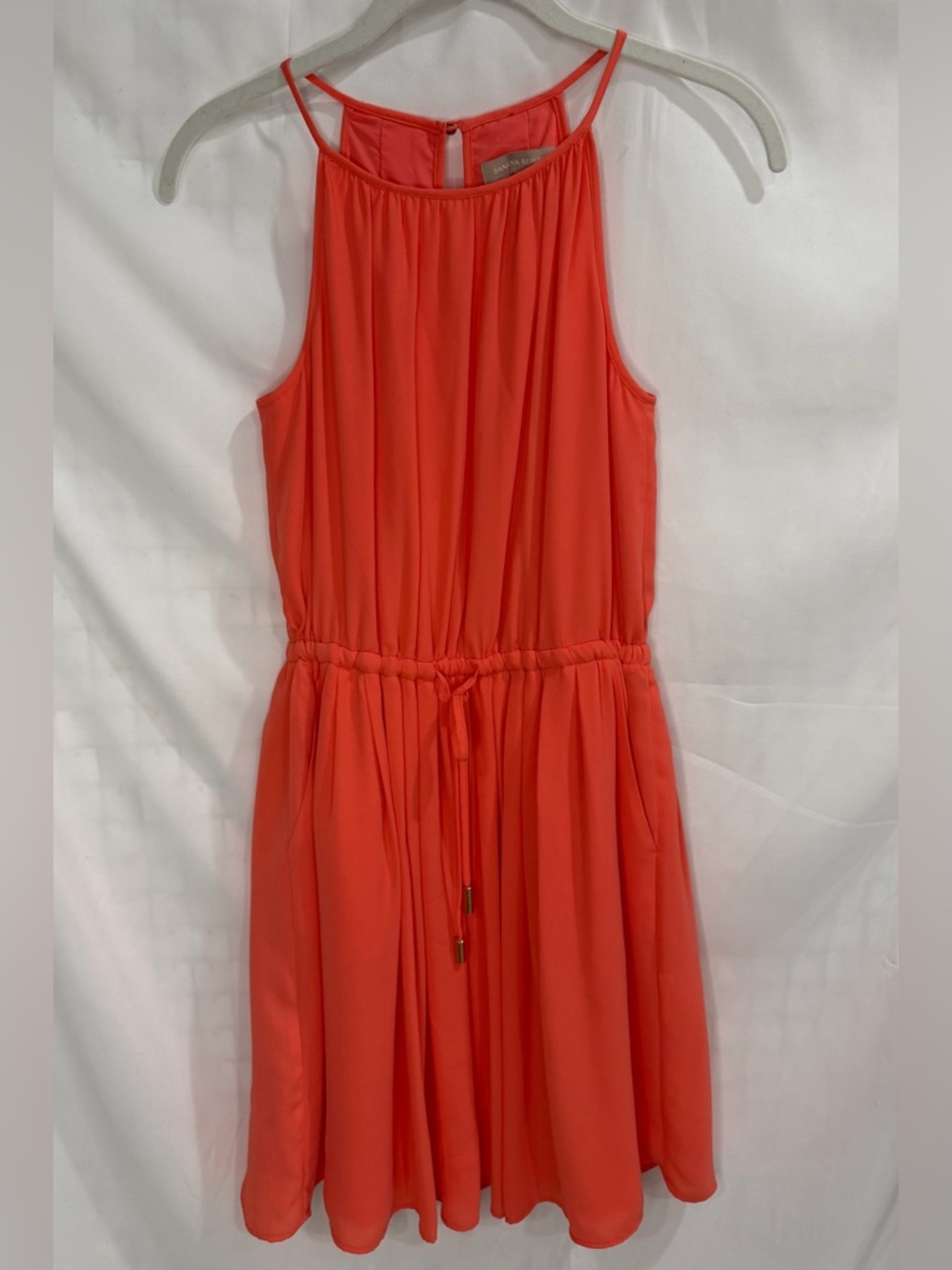 Banana Republic Coral Orange Midi Dress